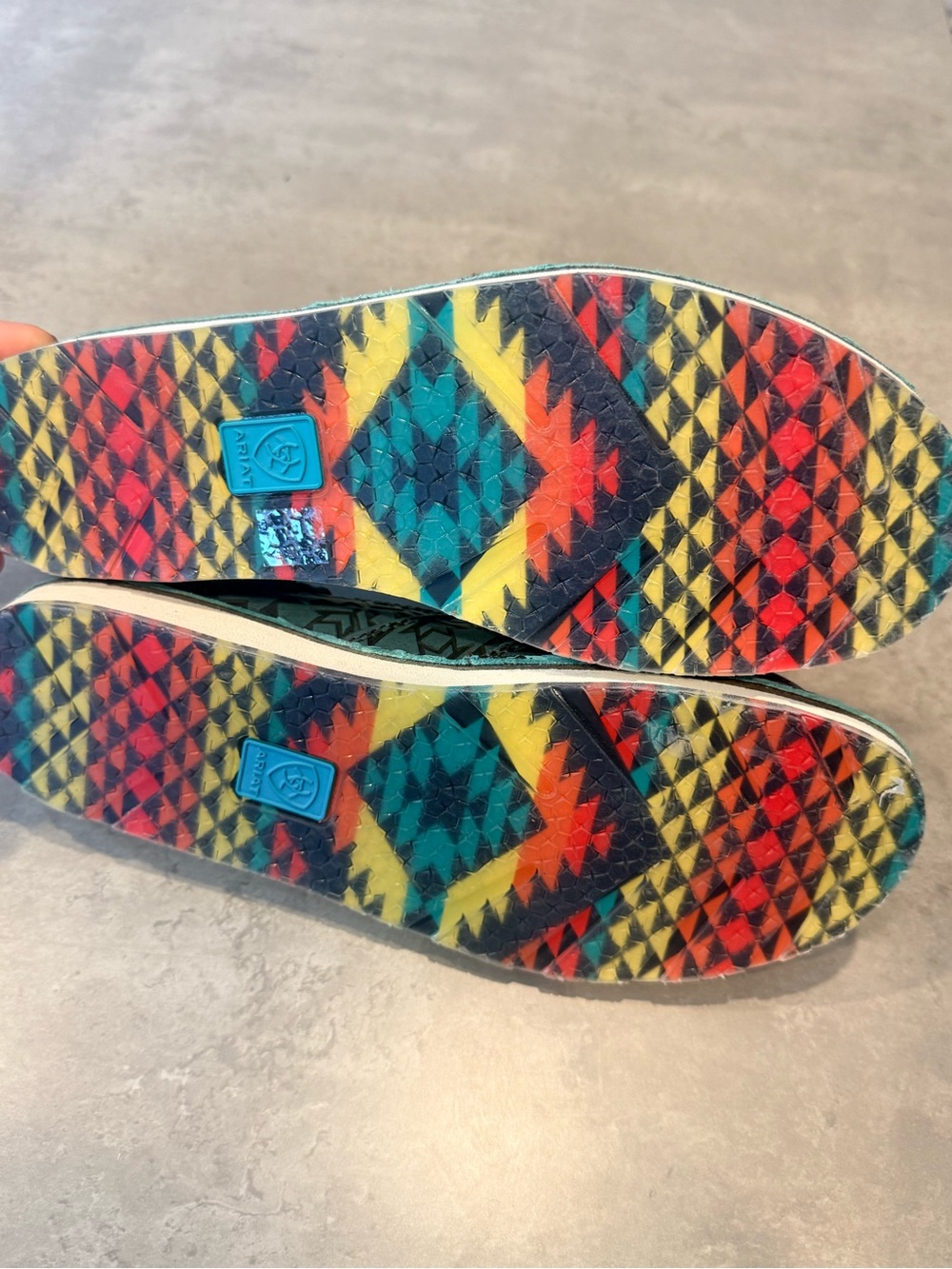 Ariat Teal Geometric Slip-On Loafers - Picture 7 of 8